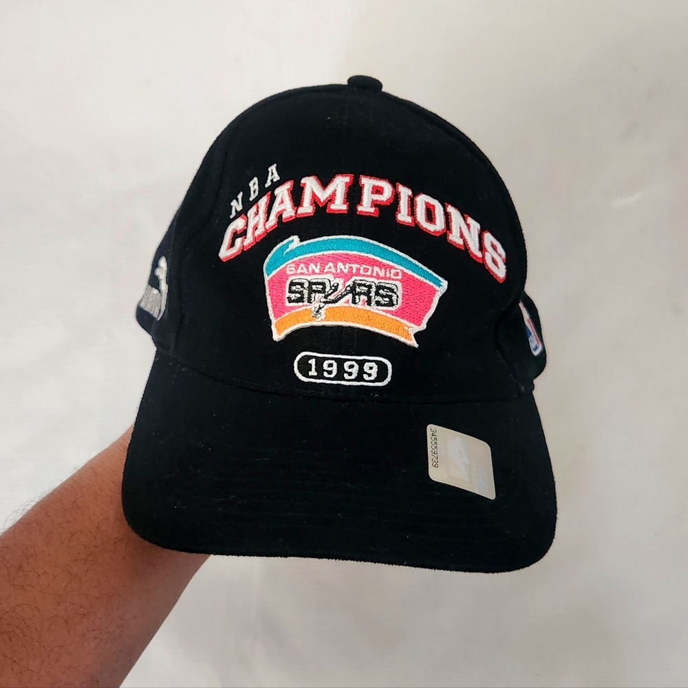 Vintage 1999 San Antonio Spurs NBA Champions Puma Strapback Hat 90s VTG Rare OS